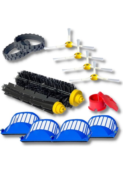 Irobot Roomba Tüm 600 Serisi 670, 671, 675, 677, 690, 692, 694, 650, 665 Ana Yan Fırça Filtresi Yedek Parçaları (Yurt Dışından)