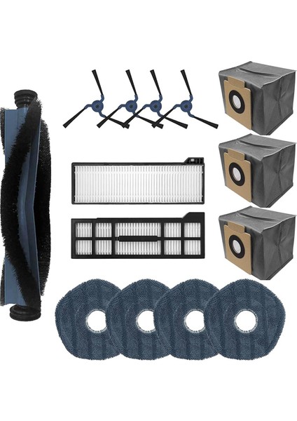 Eufy X10 Pro Omni Robot Süpürge Aksesuarları Yedekleri Filtreler Paspas Pedleri Toz Torbaları Yan Fırçalar (Yurt Dışından)