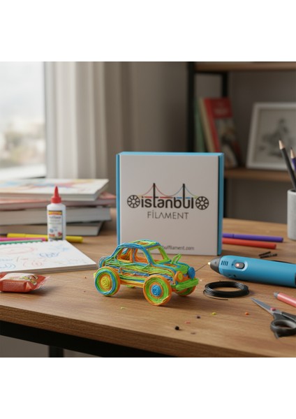 Istanbul Filament Pla 3D Kalem Yazıcı Için 25 Renk (25X5 Metre) 125 Metre Pla Filament modelleri
