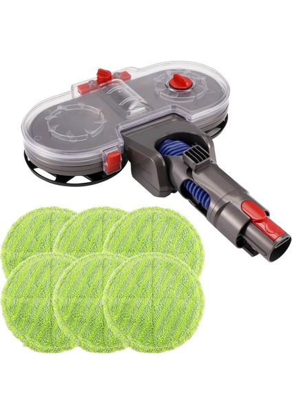 Dyson V15 V11 V10 V8 V7 Elektrikli Süpürge Için Çıkarılabilir Su Tankı ile Elektrikli Paspas Başlığı Aparatı 6 Yeniden Kullanılabilir Paspas Pedi B (Yurt Dışından) fiyatları
