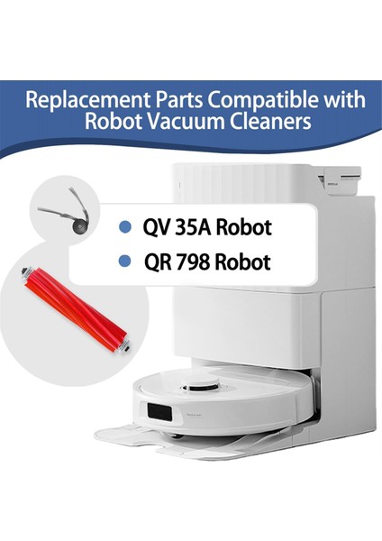 Roborock Qv 35A / Qr 798 Elektrikli Süpürge Için Aksesuar Seti Ana Yan Fırça Hepa Filtre Paspas Bezi Toz Torbası (Yurt Dışından) modelleri
