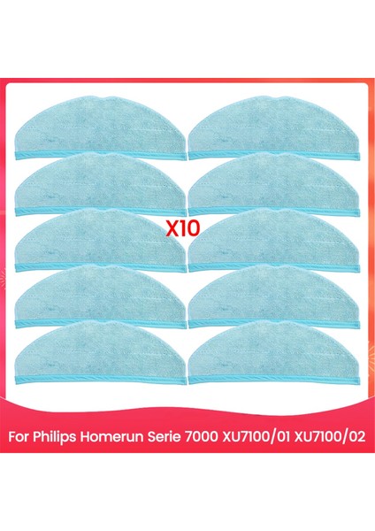 Philips Homerun Serisi 7000 XU7100/01 XU7100/02 Yedek Parçalar Için 10 Adet Paspas Bezi Pedi Ev Temizlik Aksesuarları (Yurt Dışından)