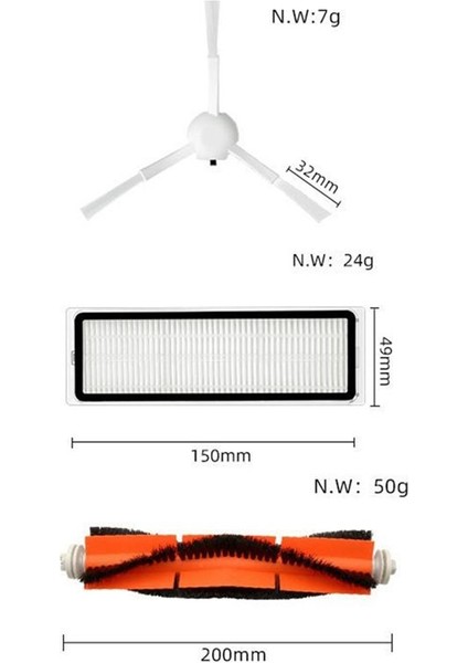 Xıaomı 1c STYTJ01ZHM 1t Için Yan Fırça Hepa Filtre Ana Fırçası (Yurt Dışından) fırsatları