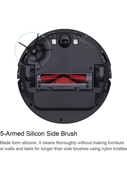Roborock S7 S6 Maxv S6 Için 10 Adet Siyah Yumuşak Silikon Yan Fırça (Yurt Dışından) fırsatları