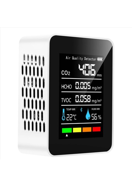 5'i 1 Arada Co2 Ölçer Dijital Sıcaklık ve Nem Test Cihazı Karbondioksit-B (Yurt Dışından) modelleri