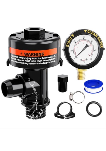 Havuz Filtresi Basınç Göstergesi, Manuel Tahliye Vanası Tahliye Vanası (Yurt Dışından)