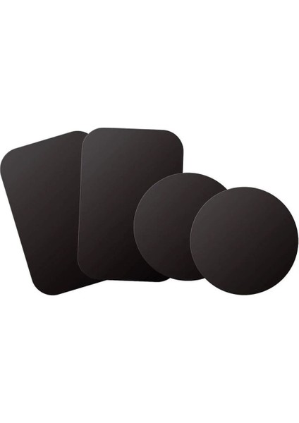 4 Adet Metal Plaka Etiket Disk Demir Sac Mıknatıs Için Cep Telefonu Tutucu Manyetik Araç Telefonu Standı