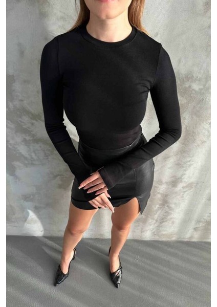 Oysho Bisiklet Yaka Basic Parmak Geçirmeli Uzun Kollu Body fiyatları