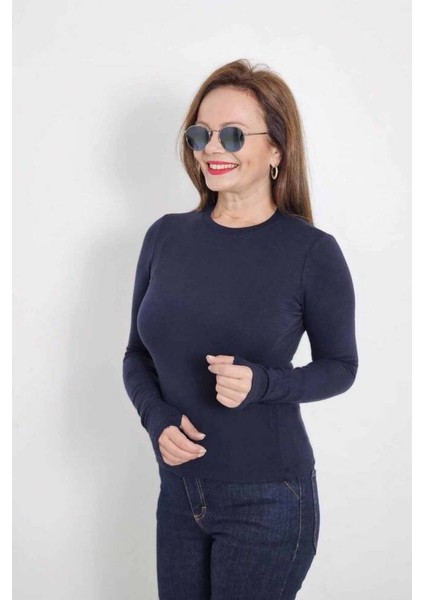 Oysho Bisiklet Yaka Basic Parmak Geçirmeli Uzun Kollu Body fırsatları