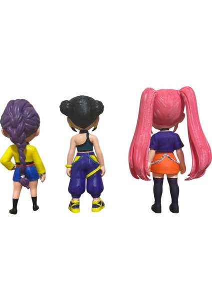 K-Pop Diamond Hunters Tarzı 3’lü Set | Rumi Mira Zoey | 3D Baskı El Boyama Figürler fiyatları