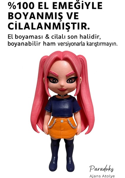 K-Pop Diamond Hunters Tarzı 3’lü Set | Rumi Mira Zoey | 3D Baskı El Boyama Figürler fırsatları