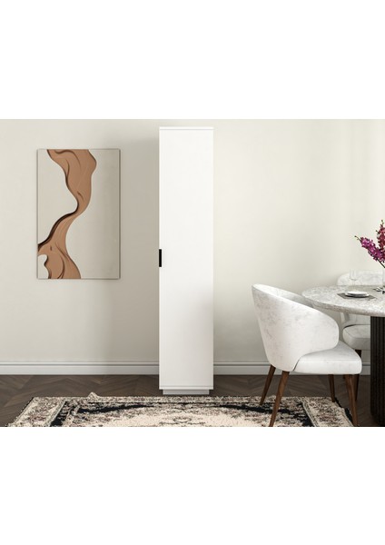 Tek Kapaklı 5 Raflı Ultra Çok Amaçlı Mutfak Banyo Kiler Dolabı