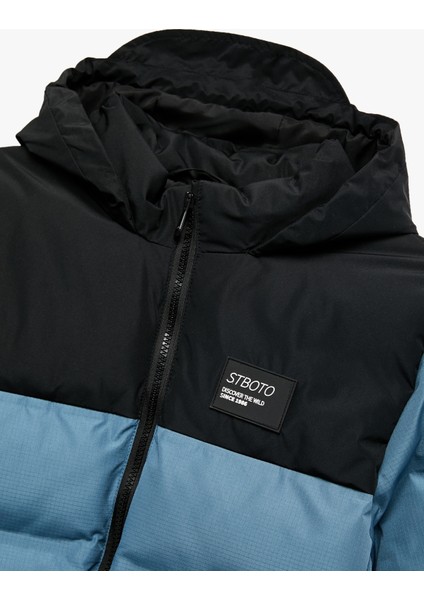 Fermuarlı Kapşonlu Şişme Mont modelleri