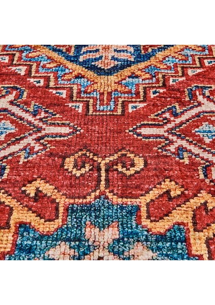 Soft Uşak Saray Desenli Halı - Kırmızı - 80X150 cm fırsatları