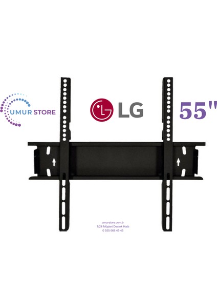 55UQ75006LF 55 139 Ekran Uyumlu LCD LED Tv Sabit Duvar Askı Aparatı