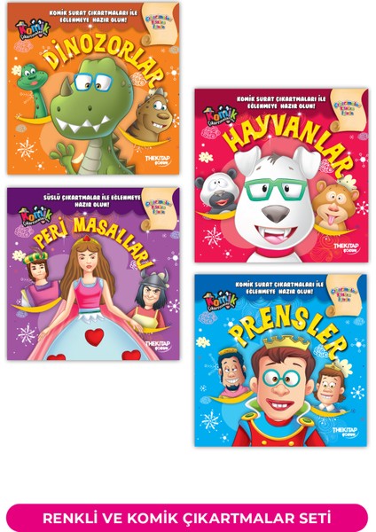 Renkli ve Komik Çıkartmalar Seti