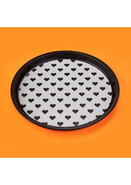 Kalpli Tepsi - Siyah / Beyaz