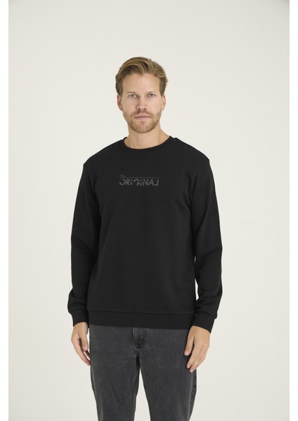 Erkek Pamuklu Basic Sweatshirt 407