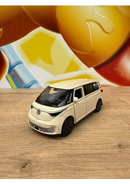 Welly Volkswagen Id.buzz Krem Diecast Metal Araba Oyuncak Volkswagen Minibüs Transporter Araba