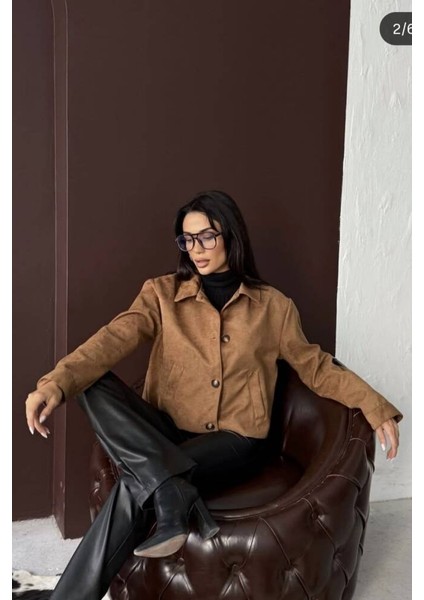 Yakalı Model Suni Süet Astarlı Kısa Cep Detaylı Ceket fiyatları