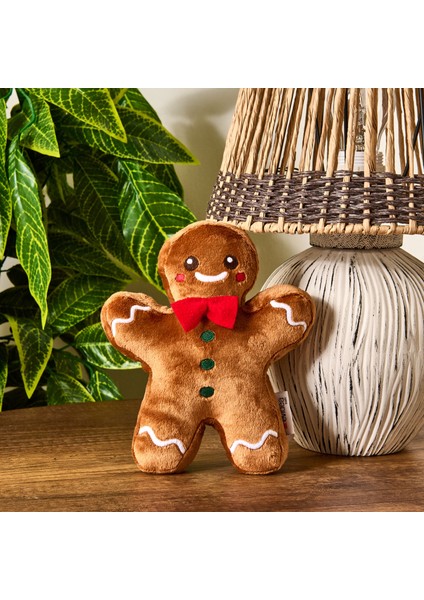 Soft Kurabiye Adam Figürlü Yastık - Kahverengi - 20 cm