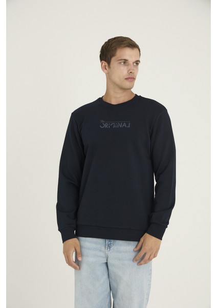 Erkek Pamuklu Basic Sweatshirt 407