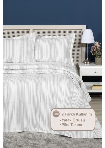 Harmony Yatak Örtüsü Takımı Çift Kişilik (240X250 Cm) Antrasit fiyatları