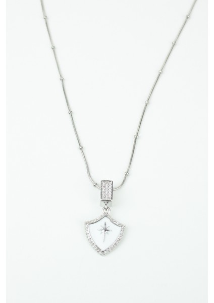 Zirkon Taşlı Kutup Yıldızı Uçlu Çelik Kolye fırsatları