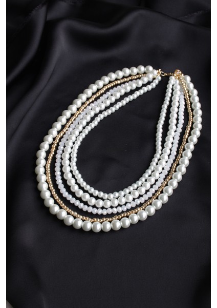 Beş Sıralı Inci Kolye