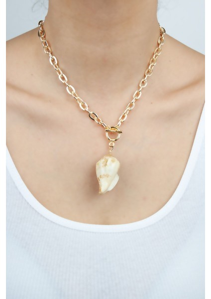 Gerçek Deniz Kabuğu Uçlu Kolye