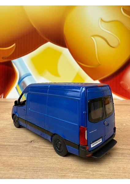 Mercedes Sprinter Çek Bırak Diecast Model Araba Mercedes-Benz Sprinter Lacivert Kapalı Kasa Araba modelleri