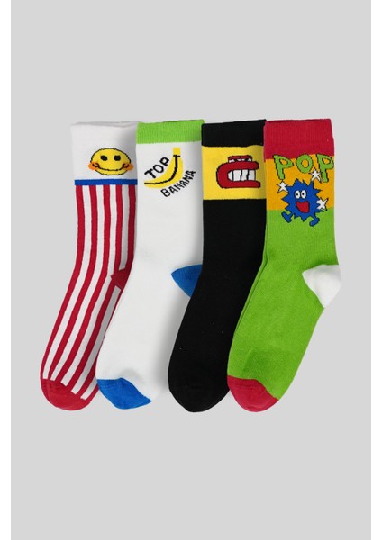 4 Çift Mevsimsel Çocuk Soket Çorap