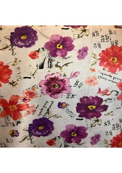 Döşemelik Koltuk Kumaşı-Yıkanabilir Kumaş-Dijital Çiçek Baskılı