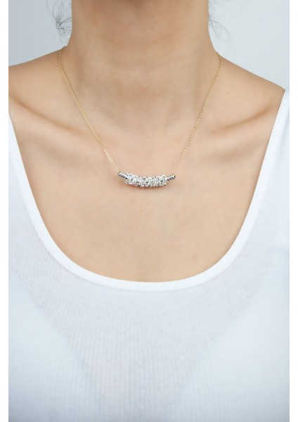 Ince Zincir Kontras Renk Kolye