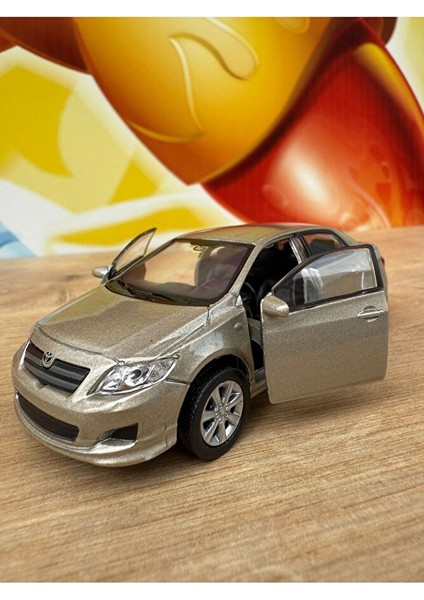 Welly Toyota Corolla 1/36 Ölçek 12CM Diecast Model Araba 2009 Model Toyota Corolla Bal Rengi Oyuncak indirimleri