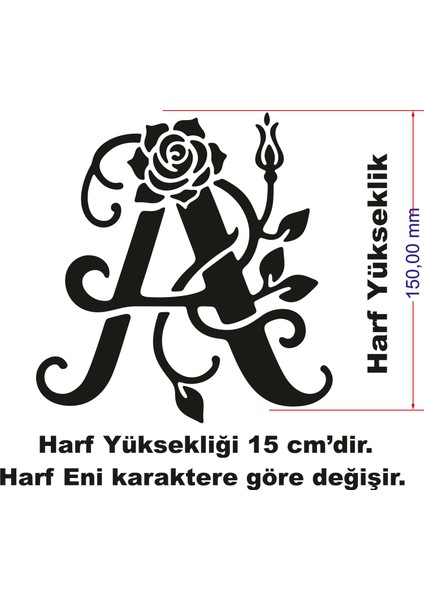 Stencil Harf Boyama Şablonu X049 modelleri