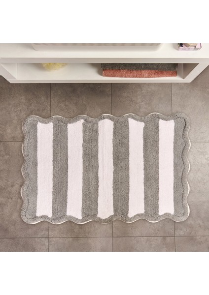 Soft Tufting Line Banyo Paspası - Ekru / Gri - 60X90 cm fiyatları