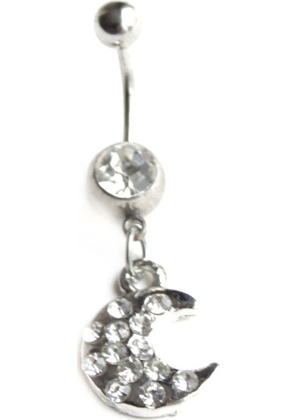 Taşlı Çelik Göbek Piercing