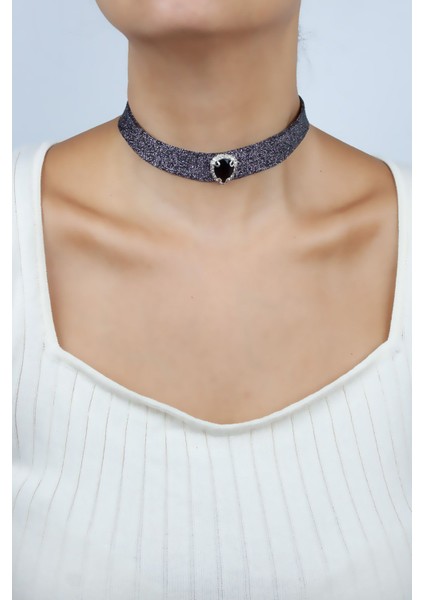 Damla Kristal Zirkon Taşlı Kolye