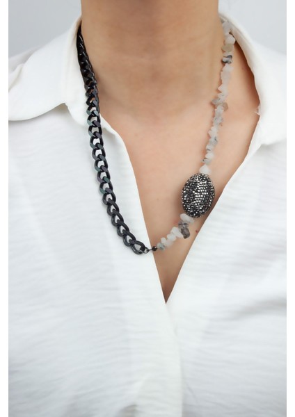 Rutil Kuvars Taşlı Kolye