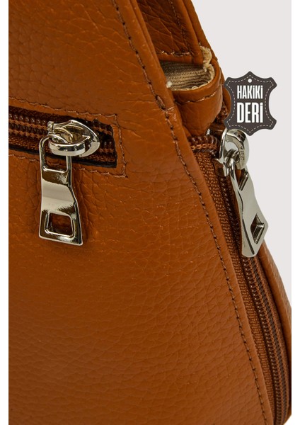 Hakiki Deri Kadın Deri Omuz Çantası Taba SMR562 indirimleri