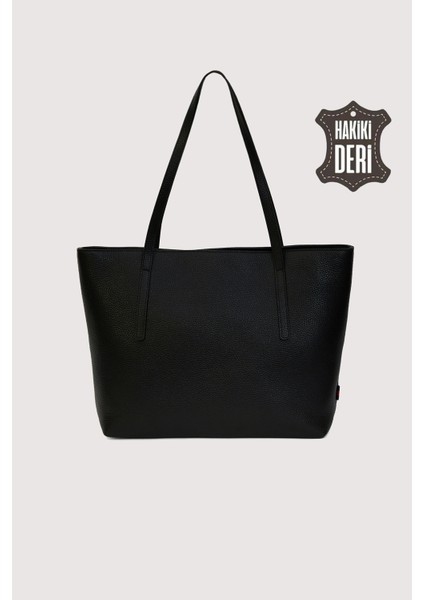 Hakiki Deri Kadın Omuz Çantası Siyah SMR6425 modelleri