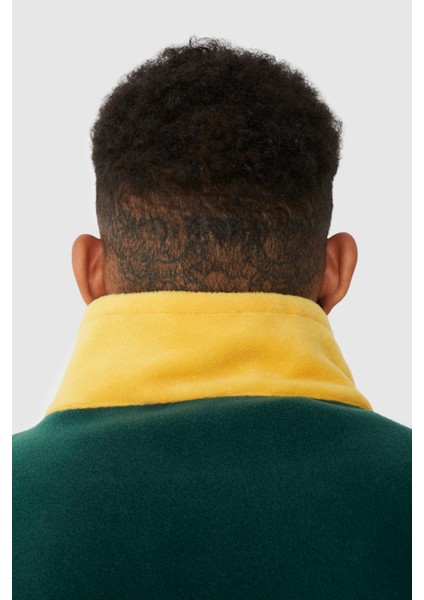 Frode Square Logo Nakışlı Polar Sweatshirt Yeşil-Sarı-Turuncu fırsatları