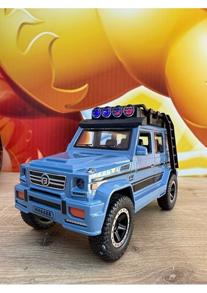 Mercedes G63 Müzikli Işıklı Lüks Jeep Açılan Kapılar Brabus Mercedes G63 Arazi Aracı Kırılmaz 17CM