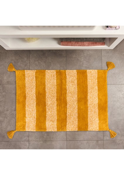 Soft Tufting Vira Banyo Paspası - Ekru / Hardal - 60X90 cm fiyatları