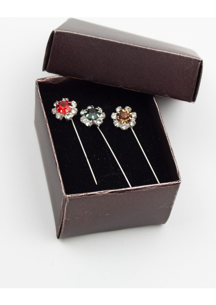 Kristal Taşlı Başörtüsü Iğnesi