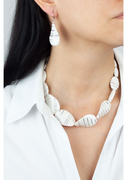 Simli Kolye Küpe Set