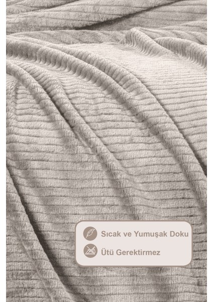 Anna Battaniye Çift Kişilik Wellsoft (180X220 Cm) Taş Rengi modelleri