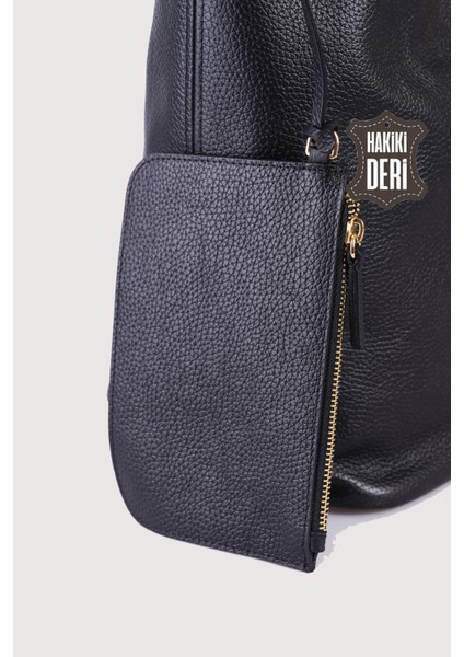 Hakiki Deri Kadın Omuz Çantası Siyah SMR9199 fırsatları