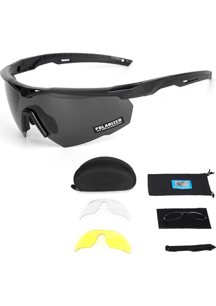 Polarize Gözlük Hd 3 Lens Ile Rüzgar Geçirmez Açık Motosiklet Balıkçılık Için (Yurt Dışından)